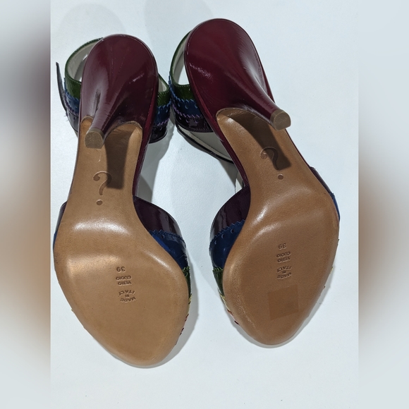 Moschino Rainbow Leather Heels 8.5 - Picture 5 of 11
